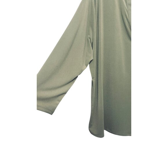 NWT Banana Republic XL Sage Green 3/4 Sleeve V-Neck Top Casual Blouse Polyester - Picture 11 of 14